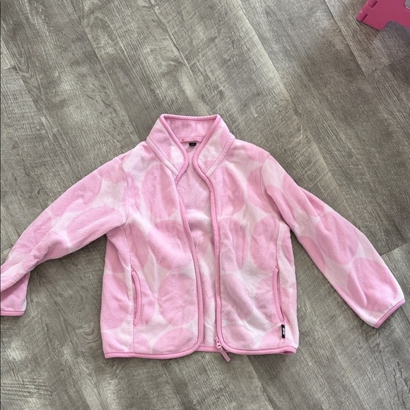 Uniqlo Other - Uniqlo Pink and White Fleece Jacket 3-4Y